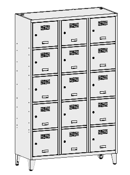 CityOffice_MetalaGarderobesSkapji_ar nodalijumiem_SUS_W_435_ar kājām